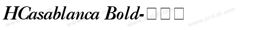 HCasablanca Bold字体转换